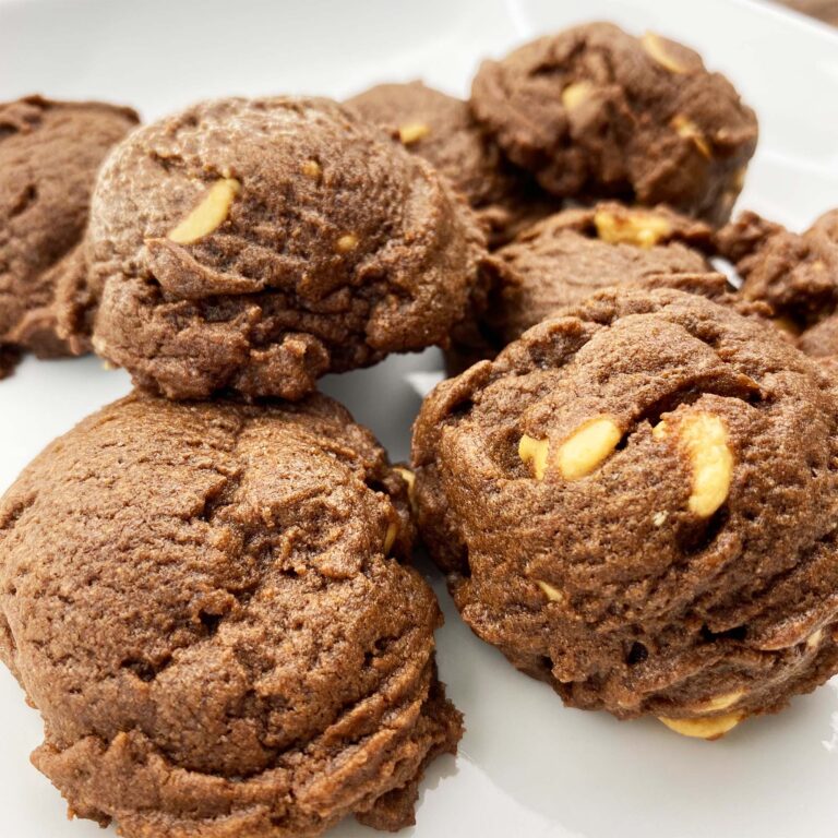 Chocolate cookies closeup