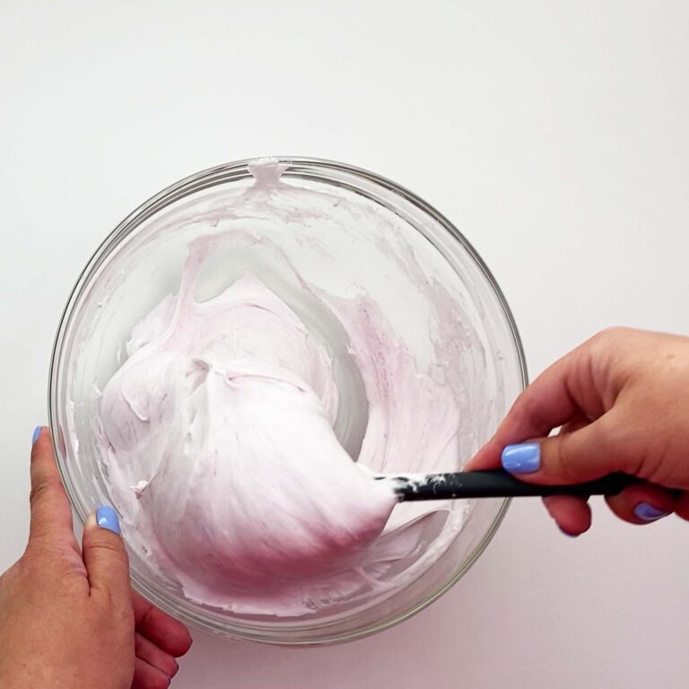 Mixing fluffy slime