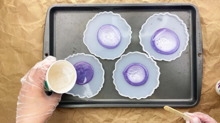 Geode coasters step 1